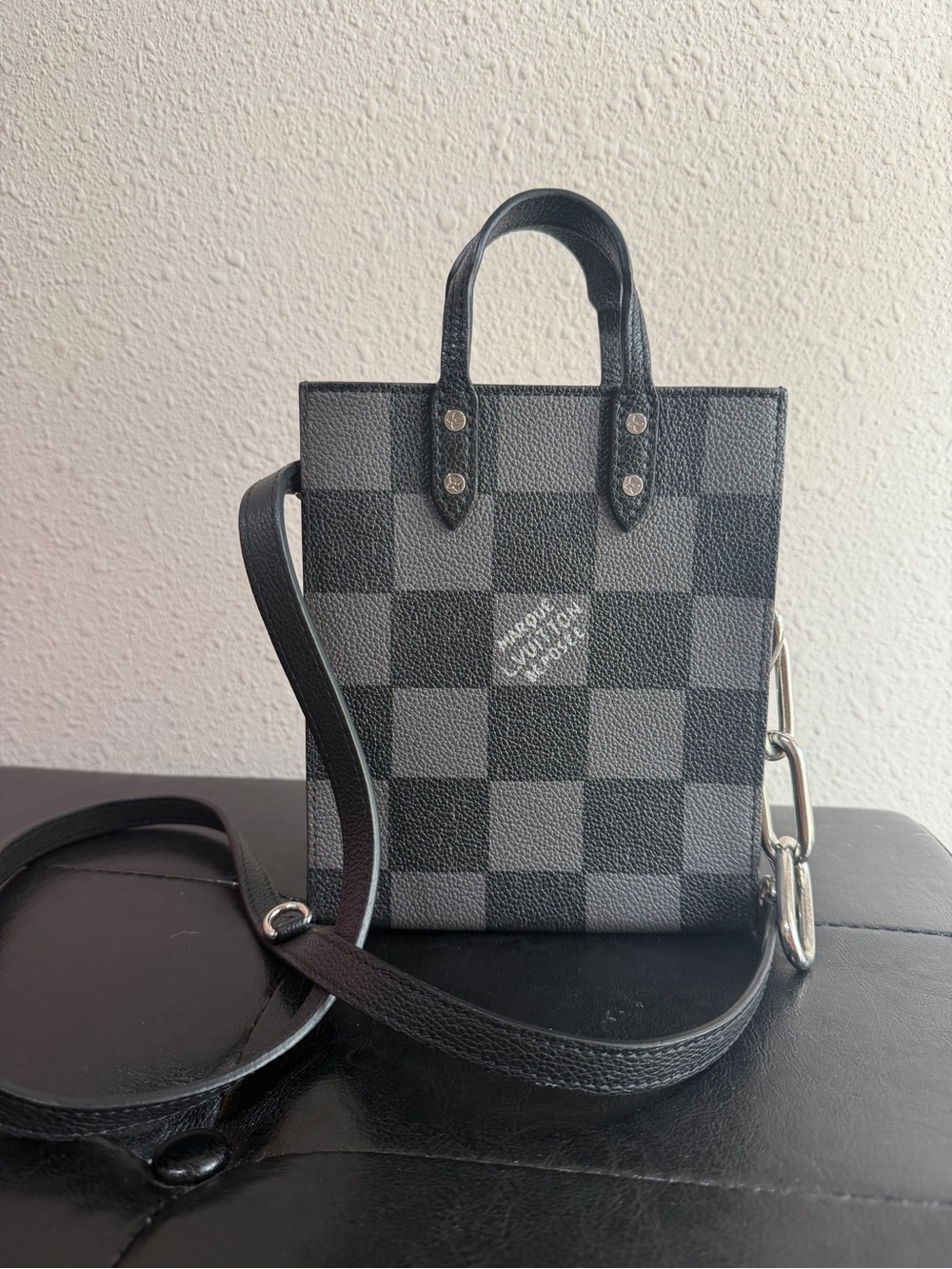 Authentic Louis Vuitton Checkerboard Petit Sac Plat XS Bag
